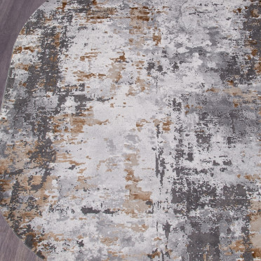 Ковер 23319 - 975 GREY / GOLD - Овал - коллекция GRAND