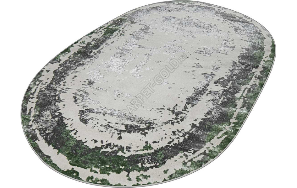 36897J OVAL GREEN FLS / L.GREY Kleopatra