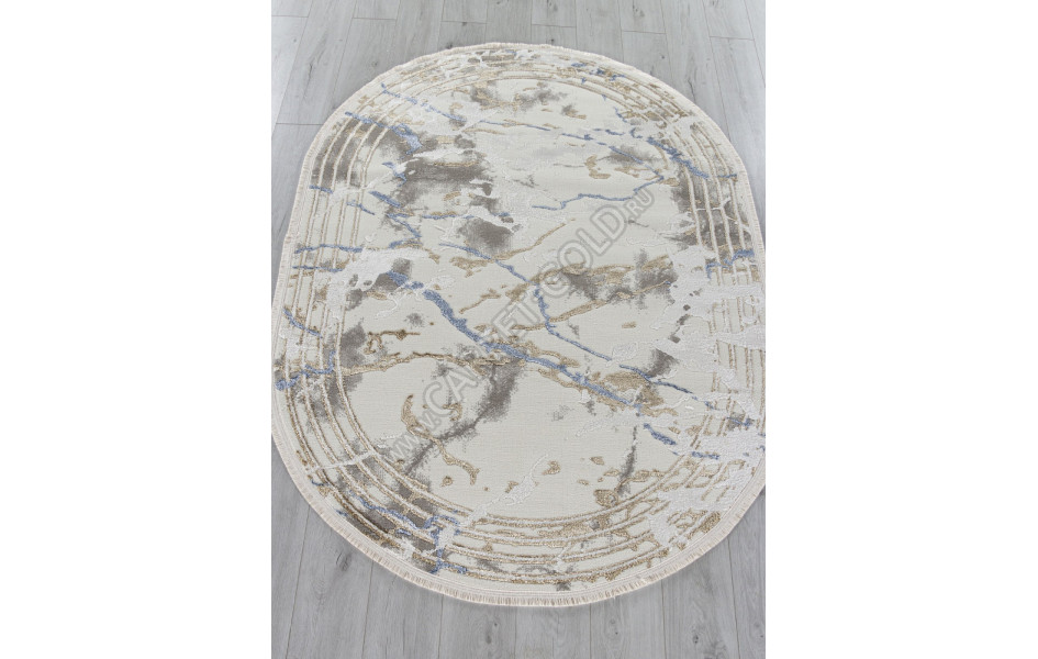 Ковер 27243A - GRY / BLUE - Овал - коллекция MOSSO