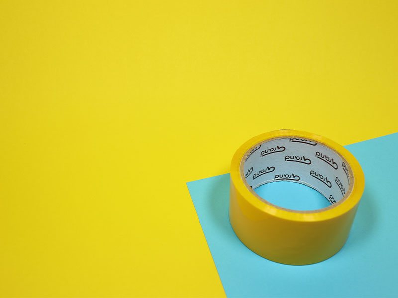 Желтый двусторонний скотч